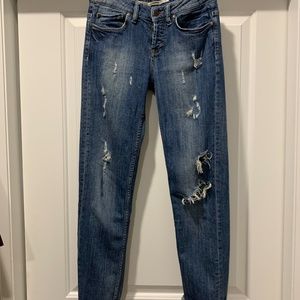 Moto by TOPSHOP Destroyed Boyfriend Jeans